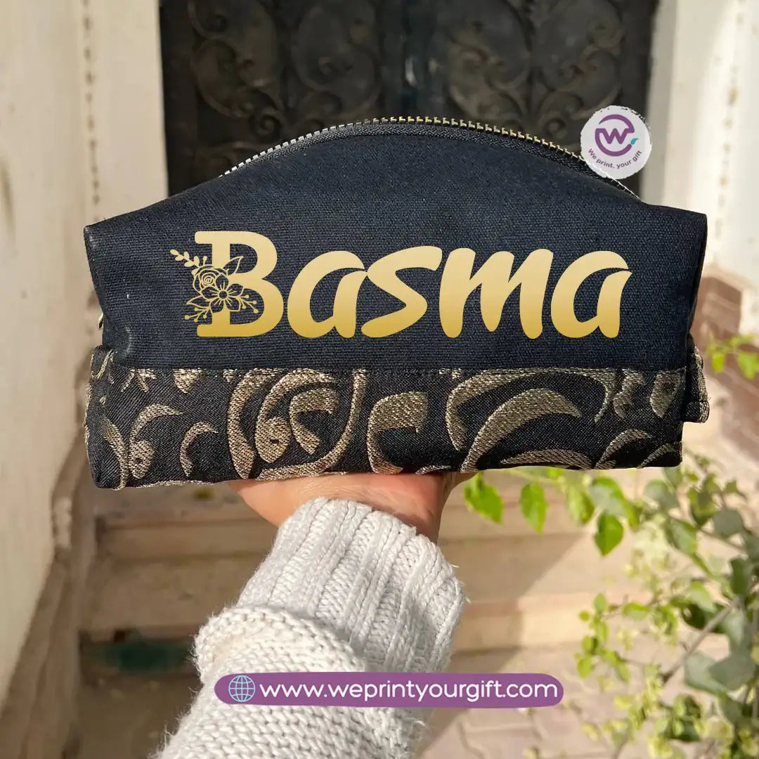 Islamic Pattern Boxy Pouch – Cotton Makeup & Pencil Case (24 × 10 cm) - We Print Your Gift - وي برنت يور جيفت