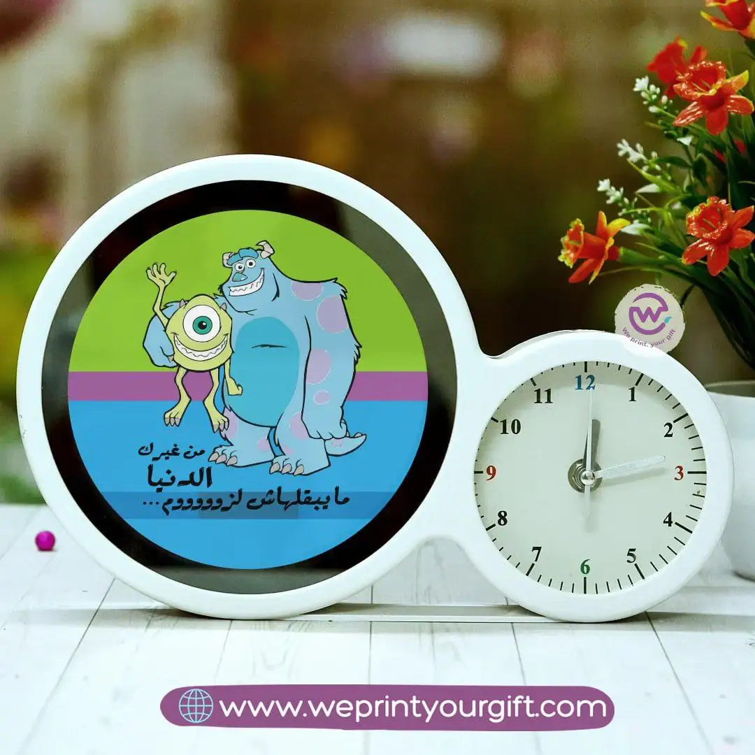 Round Magic Mirror with Clock – Monsters Inc Edition - WE PRINT
