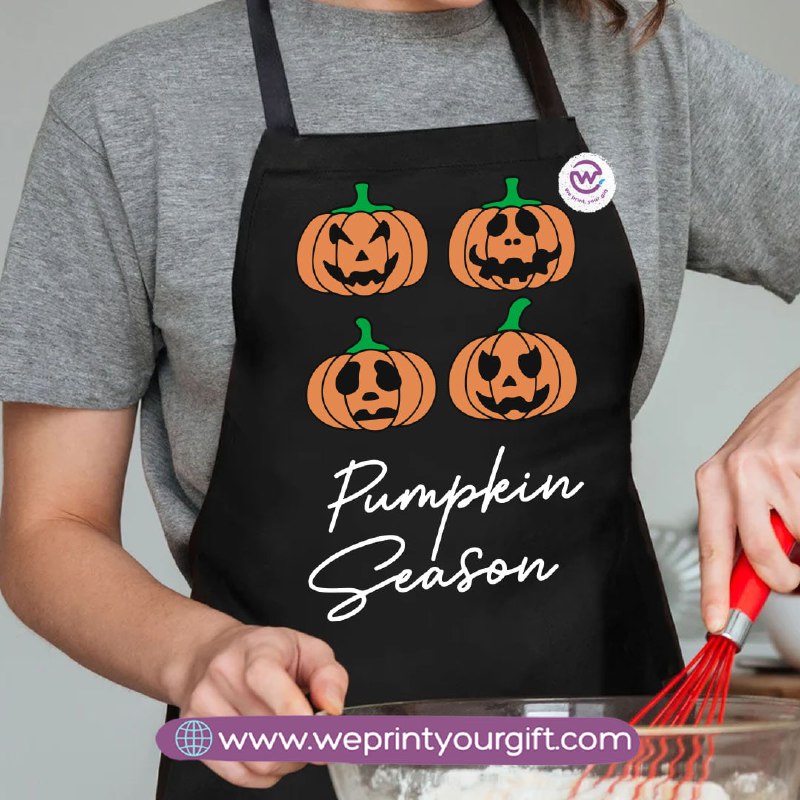 Halloween Cooking Apron – Spooky Heavy Cotton Apron with Pocket & Adjustable Tie