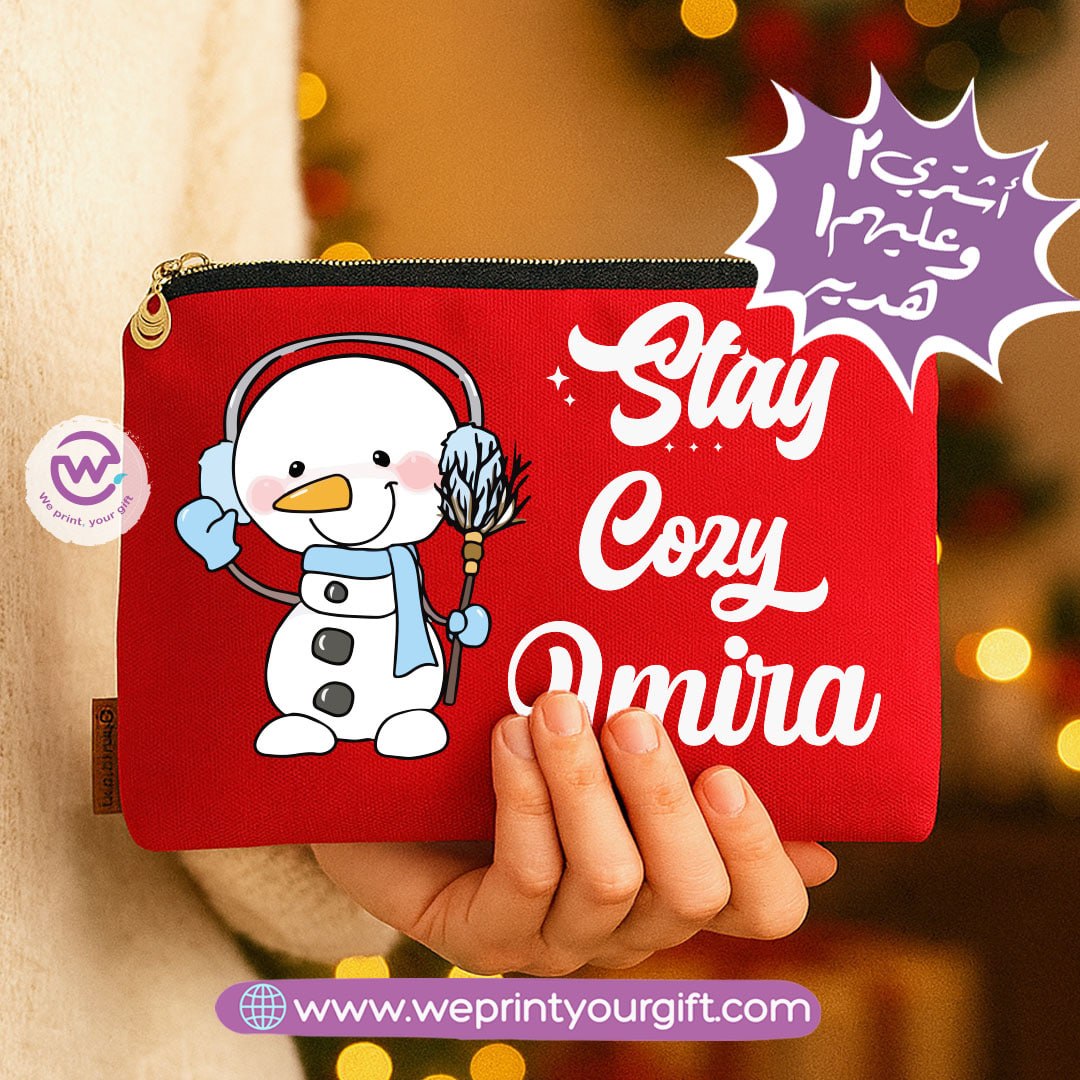 حقيبة مكياج وحقيبة قماشية - بدون بطانة داخلية - اشترِ 2 واحصل على 1 مجانًا