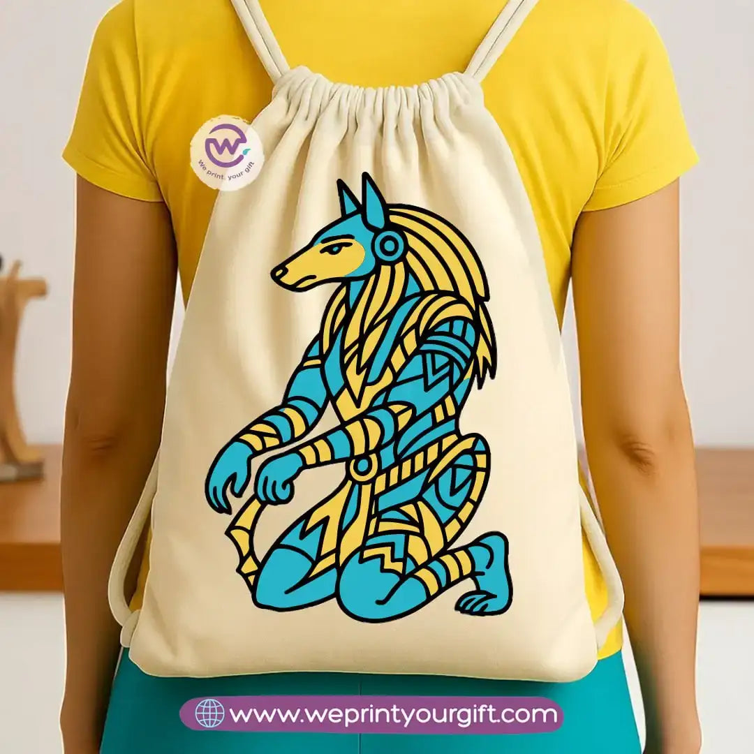 Pharaonic Egyptian Drawstring Backpack โ Ancient Art Inspired Designs - WE PRINT