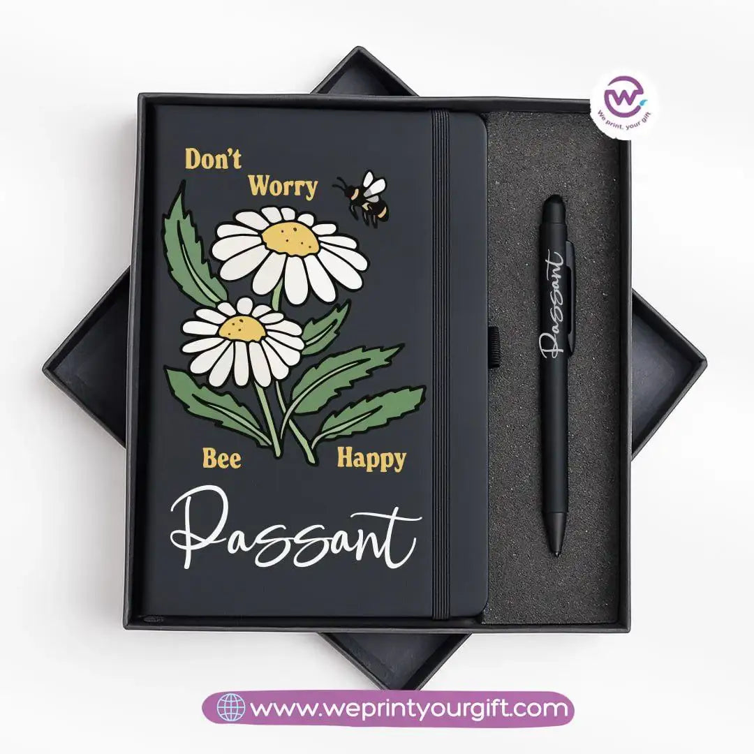 Retro Motivational Personalized Notebook & Metal Pen Gift Box - WE PRINT