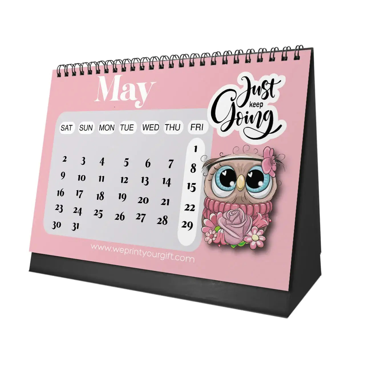 Cute Owl Desk Calendar 2026 - WE PRINT