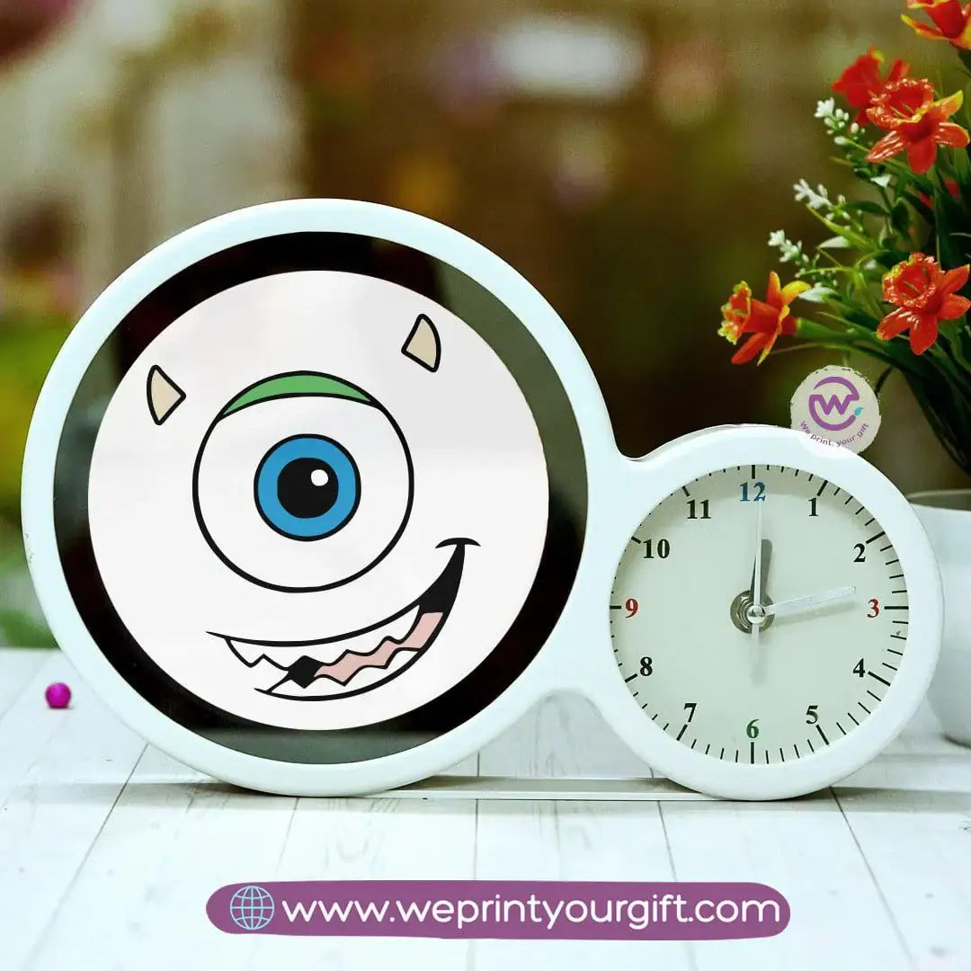 Round Magic Mirror with Clock – Monsters Inc Edition - WE PRINT