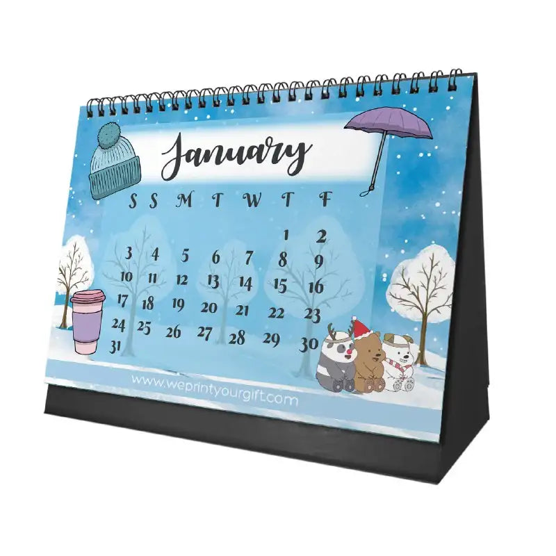 Cute Bears Desk Calendar 2026 - WE PRINT