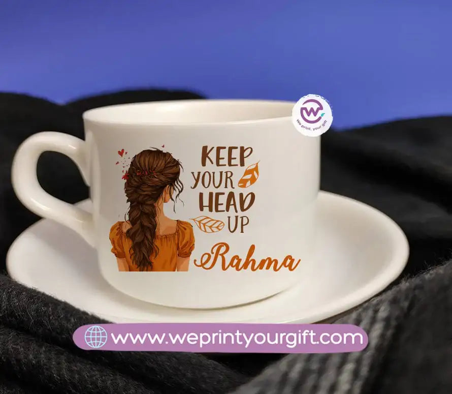 Personalized Coffee Cup with Saucer – One Art Design Collection - WE PRINT