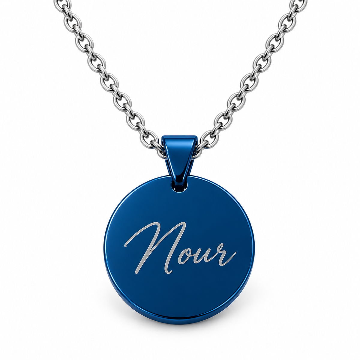 Custom Engraved Disc Necklace