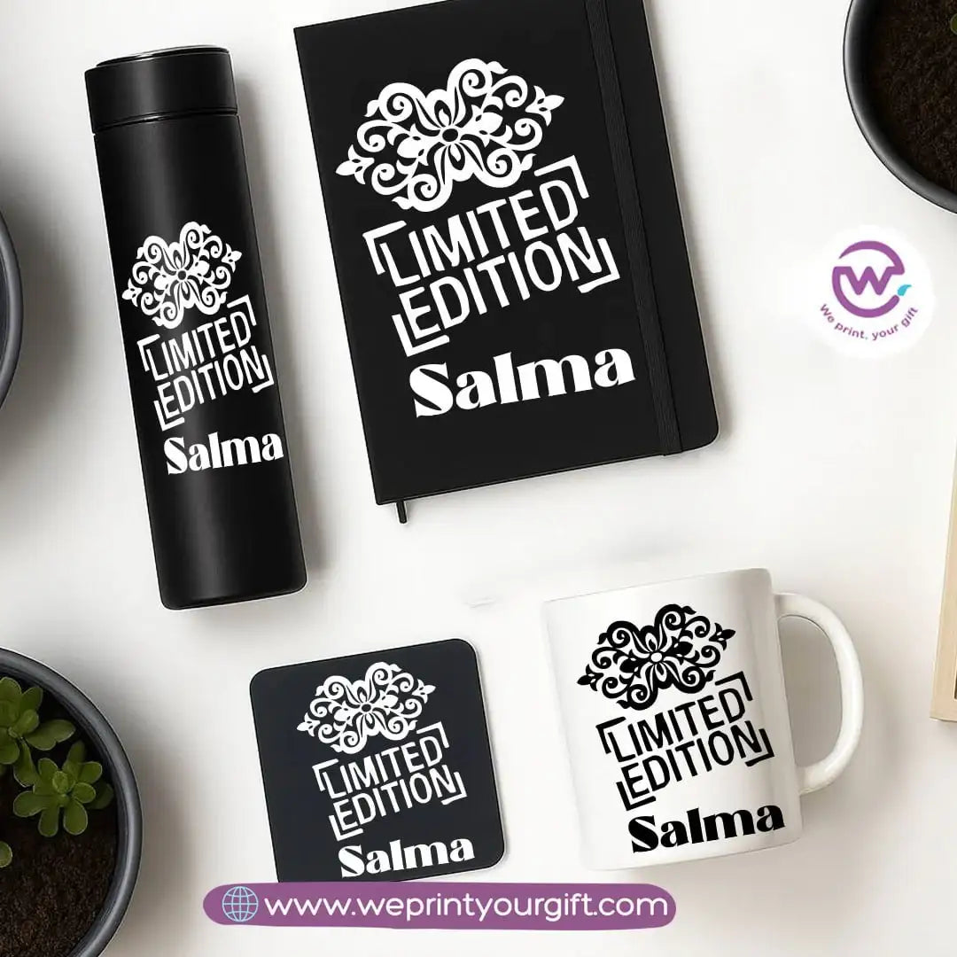 Personalized Motivational Gift Set with Name – 4 Pieces (Black Edition) - WE PRINT