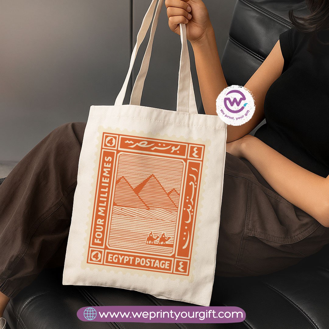 Ancient Egyptian Heritage Canvas Tote Bag – Premium Heavy Fabric