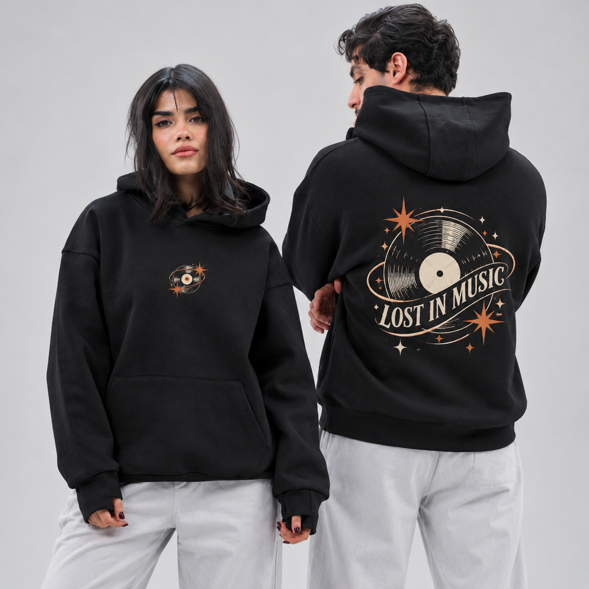 Unisex "Lost In Music" Hoodie - Premium Melton Cotton