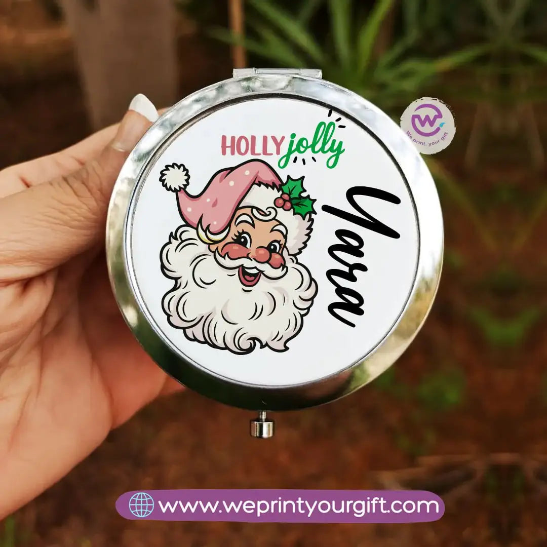 Personalized Compact Makeup Mirror | Christmas - WE PRINT