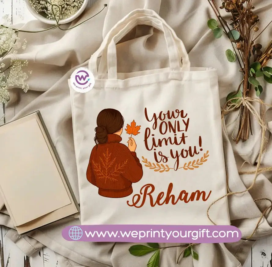 Retro Motivational Canvas Tote Bag – Vintage-Inspired Positive Quotes - WE PRINT