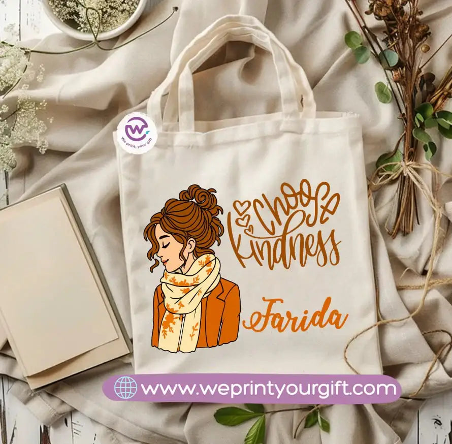 Retro Motivational Canvas Tote Bag – Vintage-Inspired Positive Quotes - WE PRINT