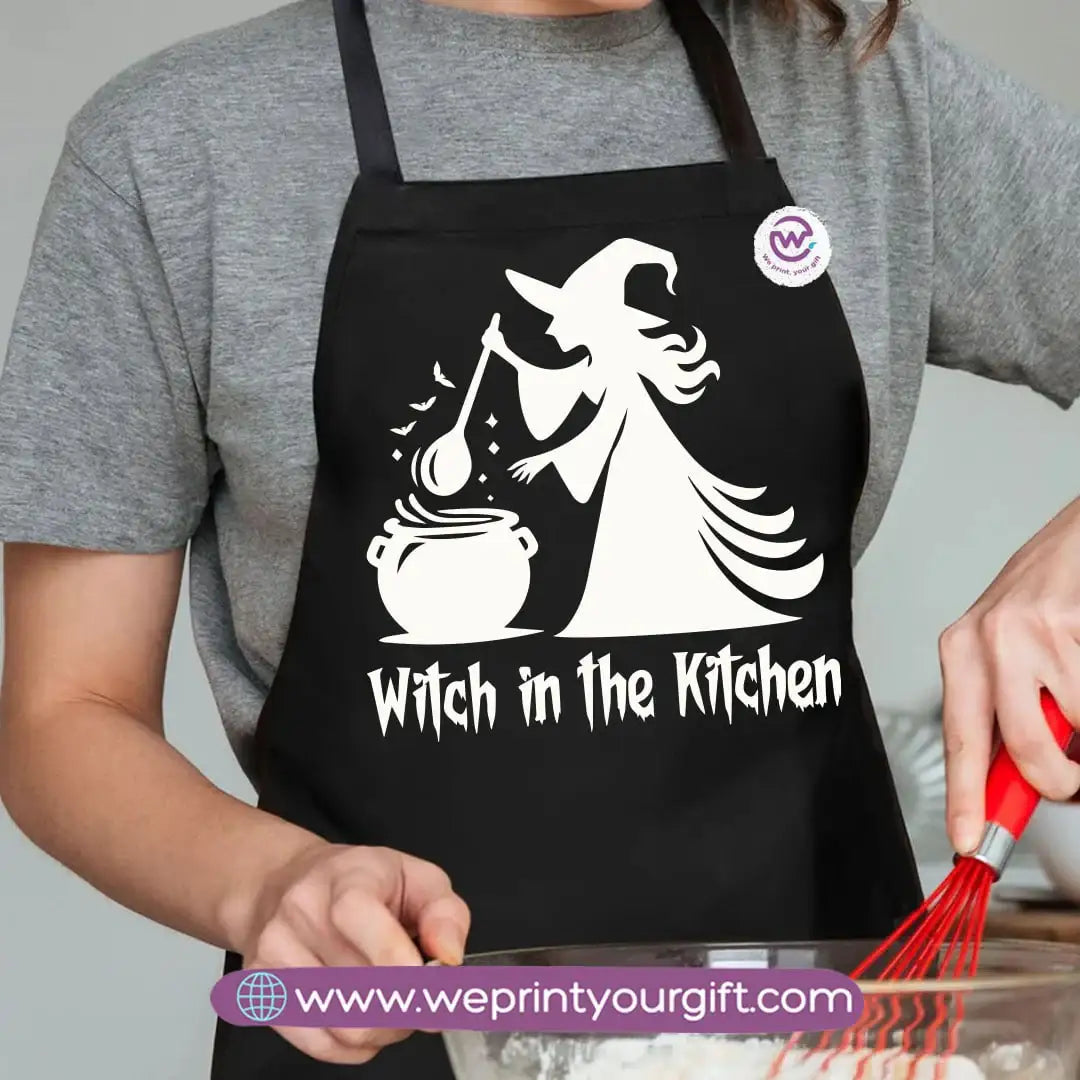Halloween Cooking Apron – Spooky Heavy Cotton Apron with Pocket & Adjustable Tie - WE PRINT