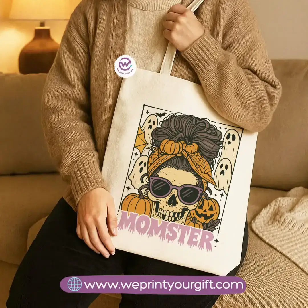 Halloween Canvas Tote Bag – Spooky Egyptian-Inspired Designs | Heavy Canvas Fabric - WE PRINT