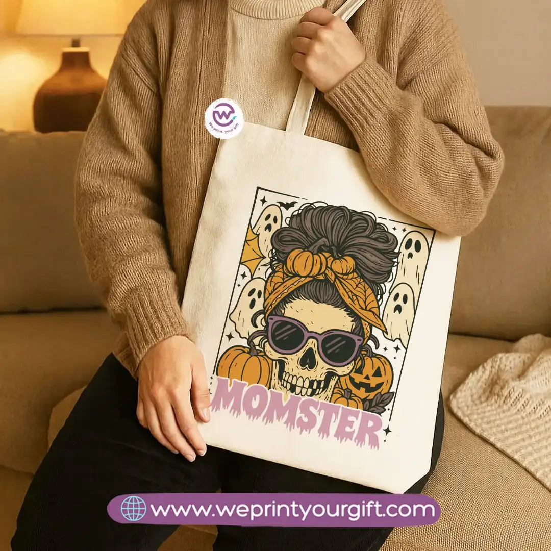 Halloween Canvas Tote Bag – Spooky Egyptian-Inspired Designs | Heavy Canvas Fabric - WE PRINT