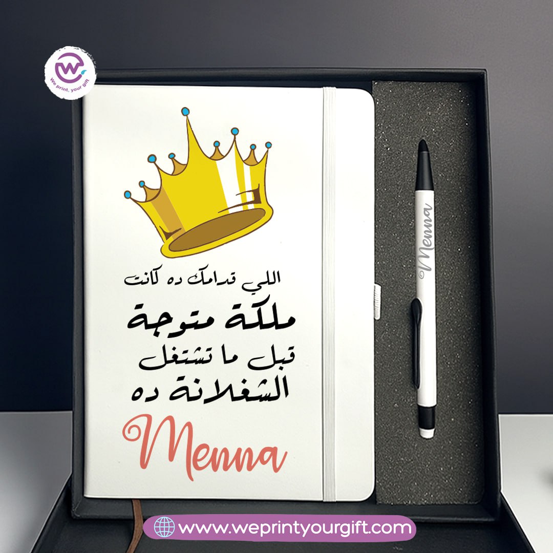 Funny Comic-Themed Personalized Gift Box โ Custom Notebook & Engraved Pen