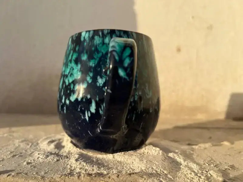 Black & Green Galaxy Pottery Mug – 400 ml - Customization Options - WE PRINT