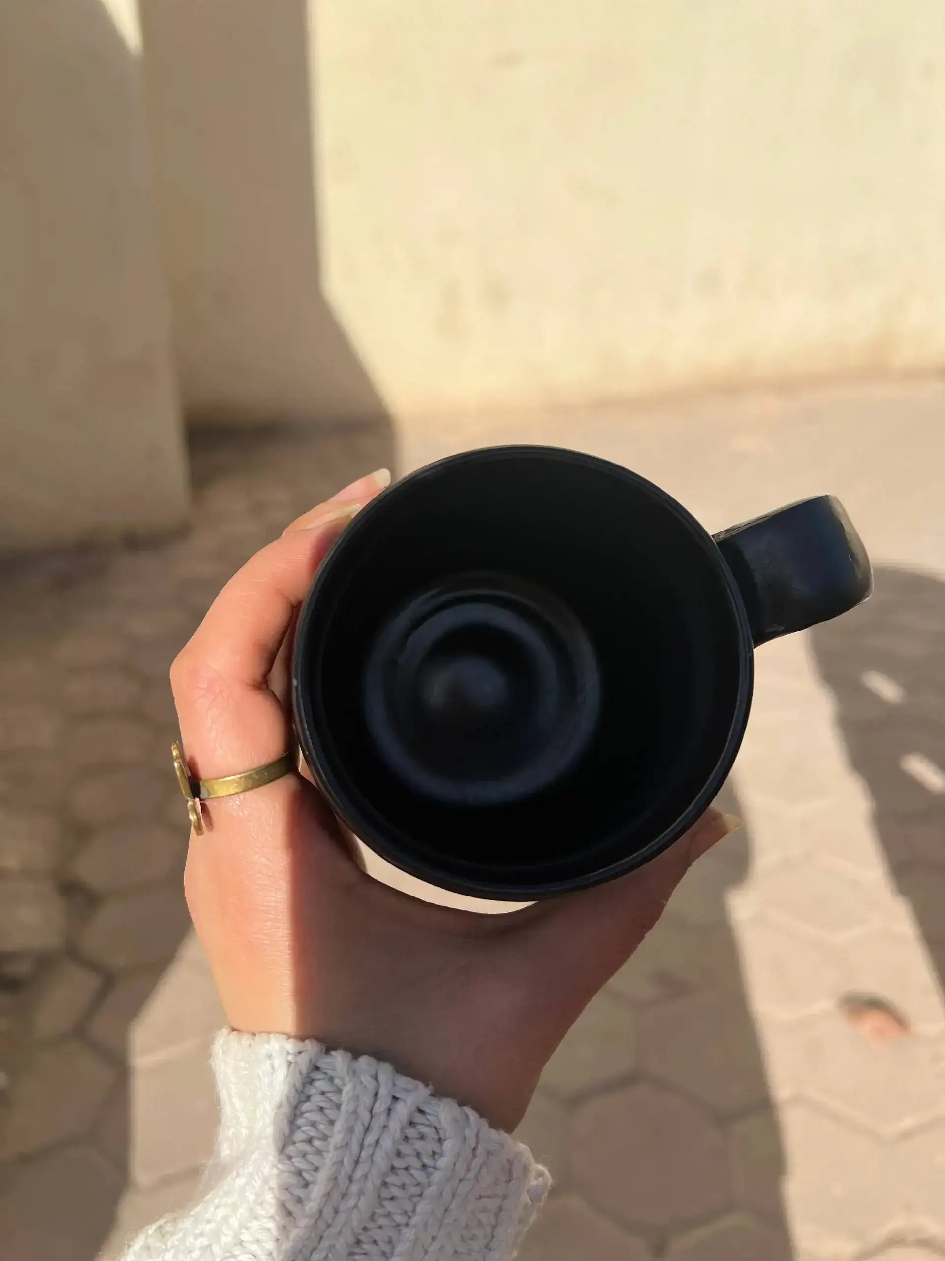 Black & White Handmade Pottery Mug – Customization Options - WE PRINT