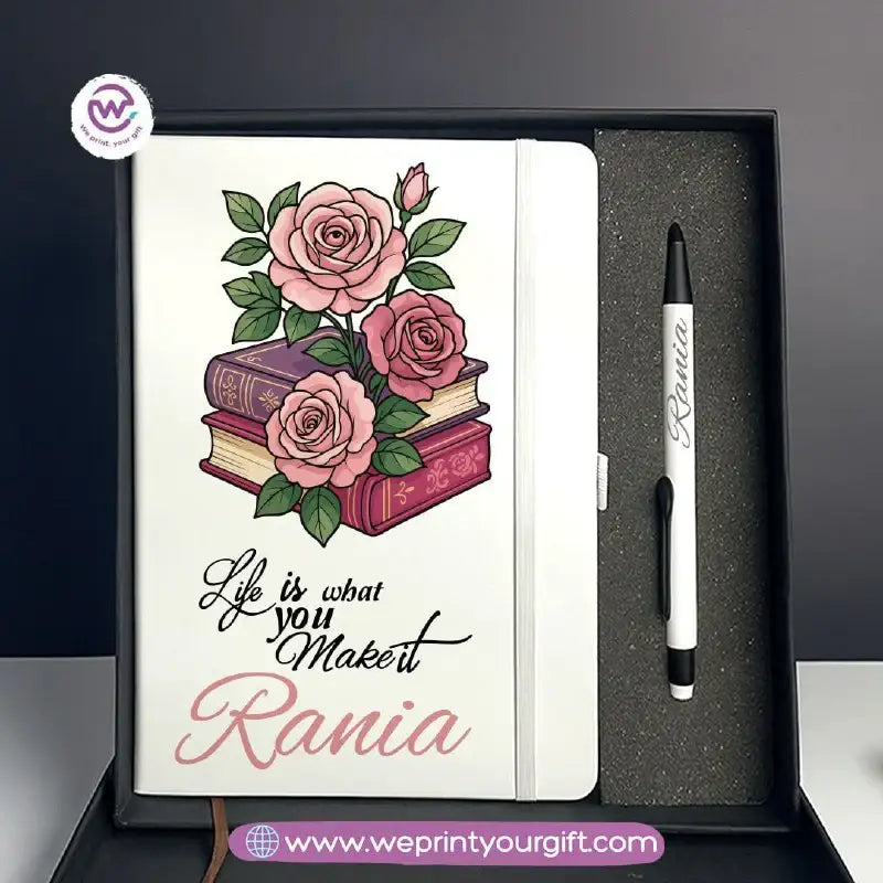 Digital Art Motivational Gift Box โ Personalized Notebook & Engraved Pen - WE PRINT