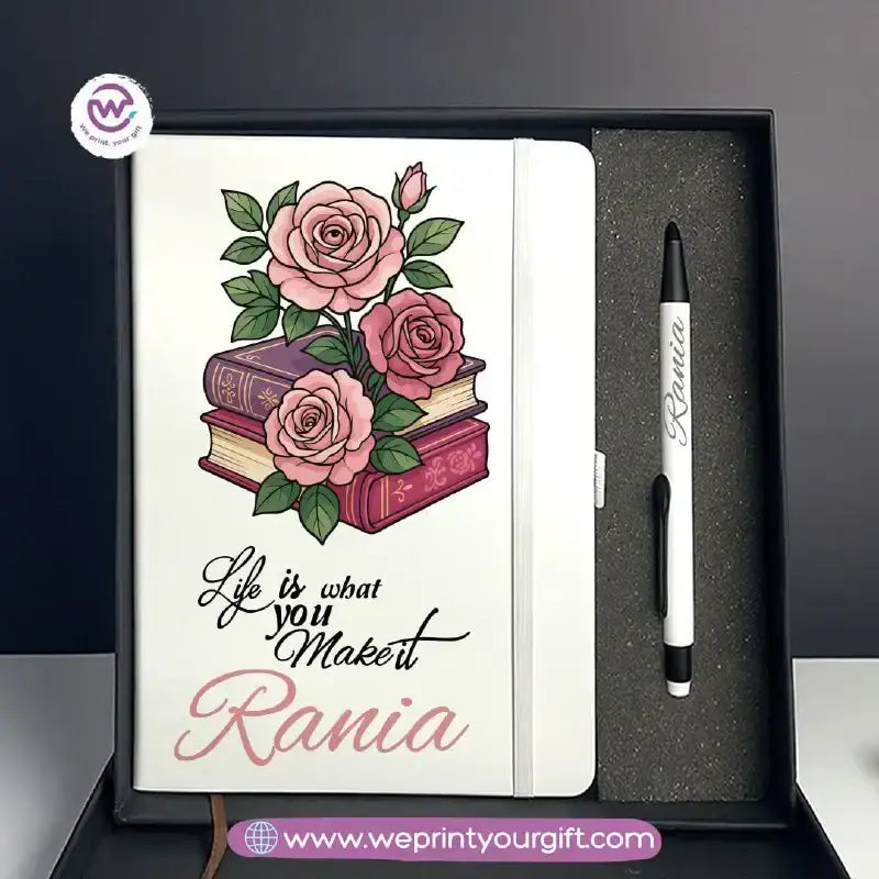 Digital Art Motivational Gift Box – Personalized Notebook & Engraved Pen - WE PRINT