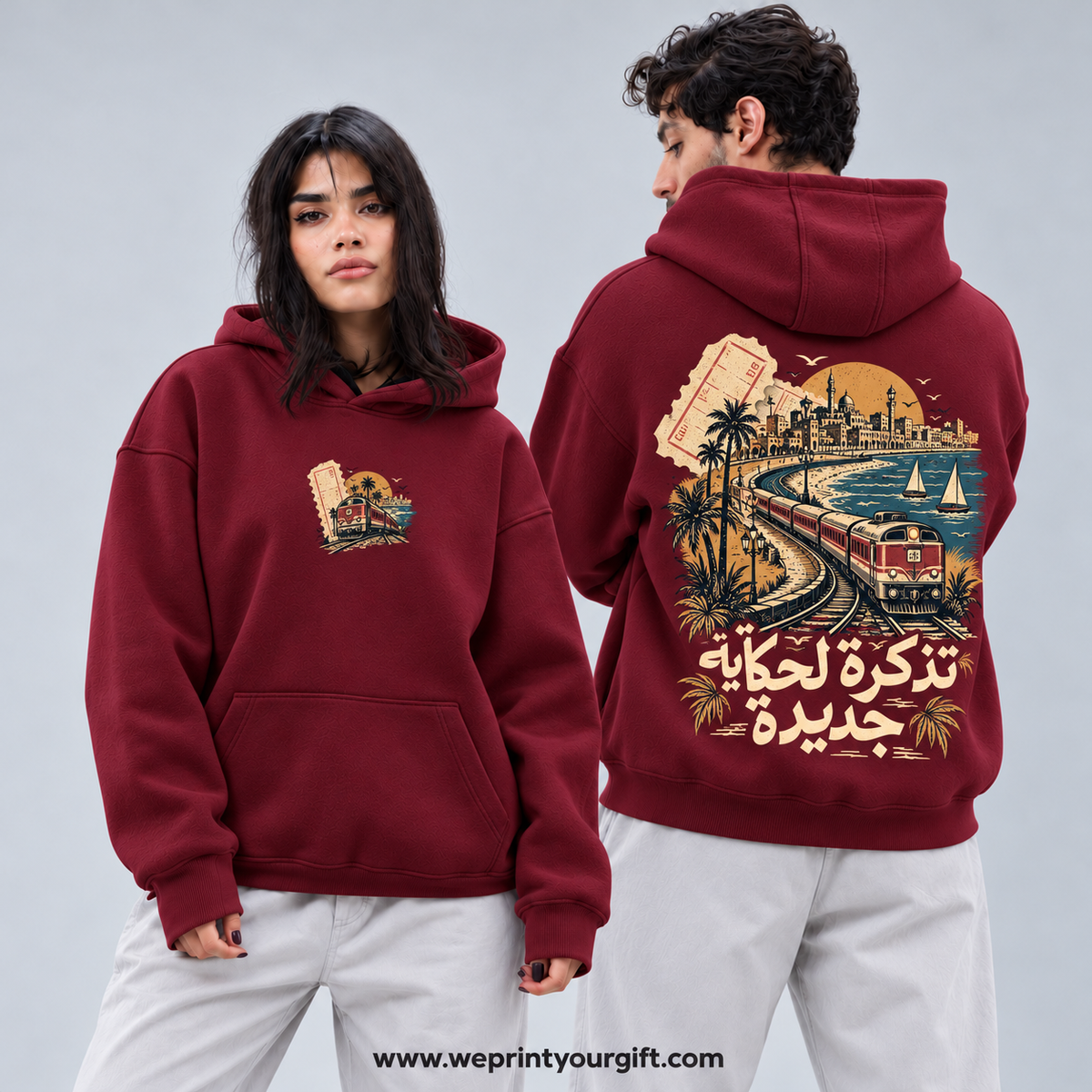 Unisex "Alexandria Vibes" Hoodie - Premium Melton Cotton