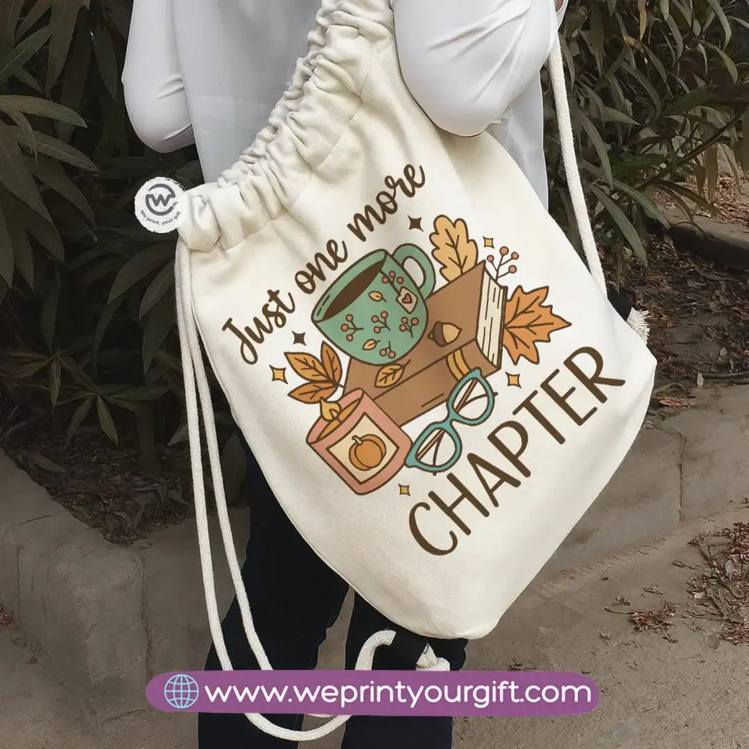 Winter & Retro Drawstring Backpack – Vintage-Inspired Cozy Designs - WE PRINT