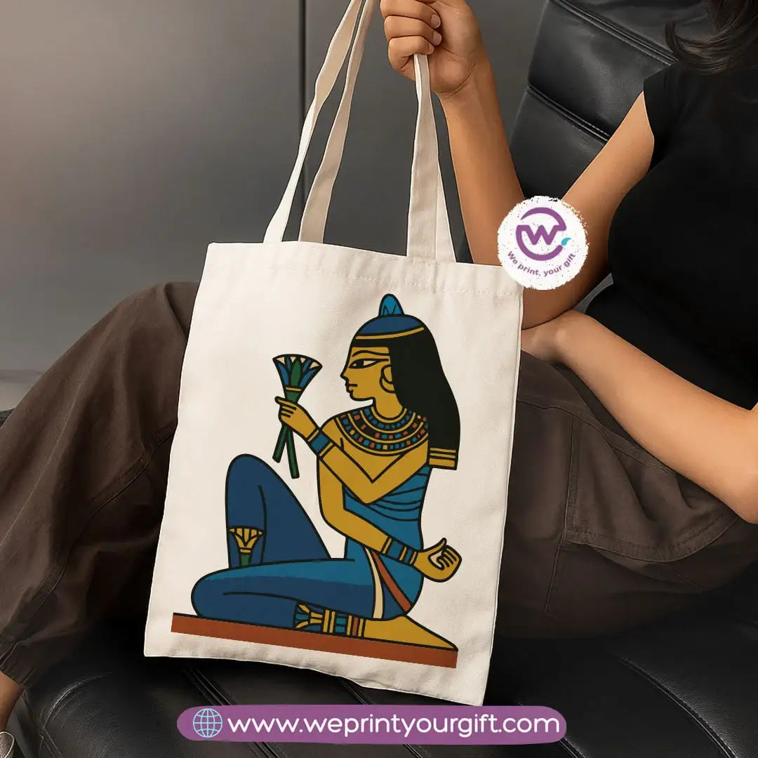 Ancient Egyptian Heritage Canvas Tote Bag – Premium Heavy Fabric - WE PRINT