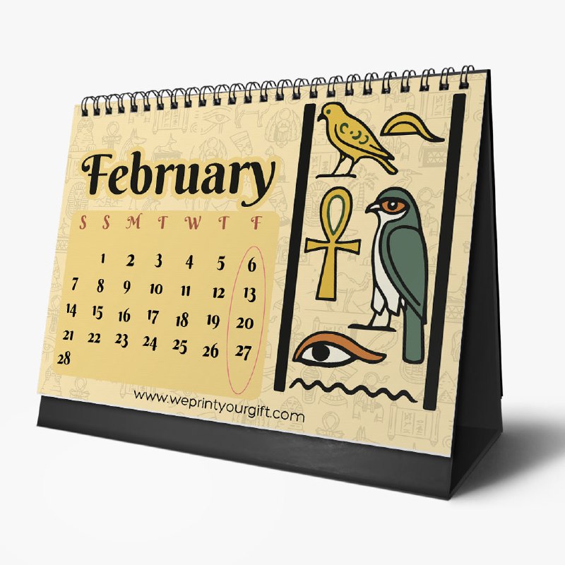 Egyptian Pharaonic Desk Calendar 2026