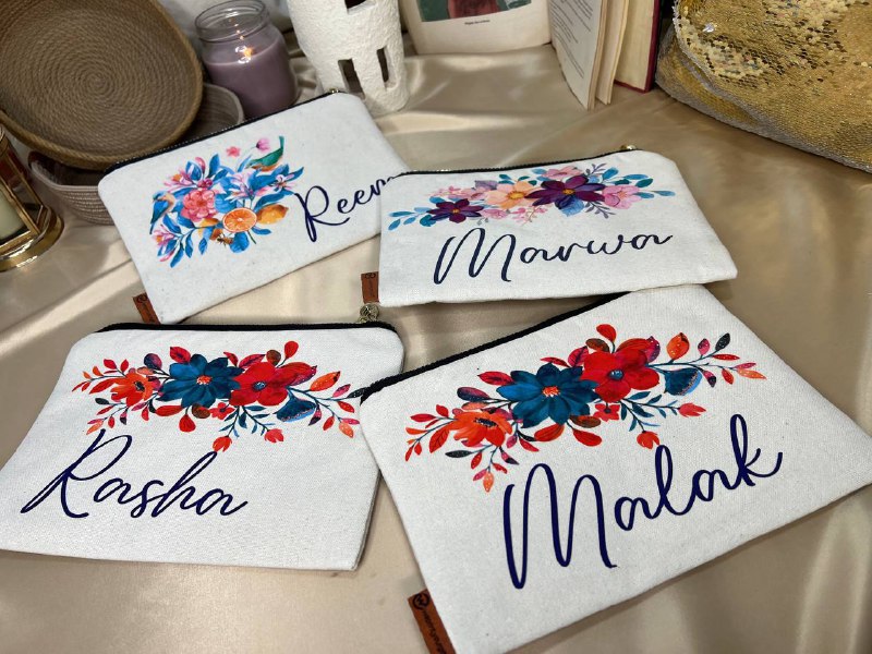 حقيبة مكياج وحقيبة قماشية - بدون بطانة داخلية - اشترِ 2 واحصل على 1 مجانًا