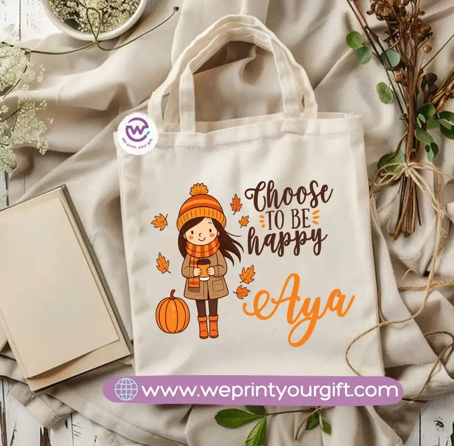 Retro Motivational Canvas Tote Bag – Vintage-Inspired Positive Quotes - WE PRINT