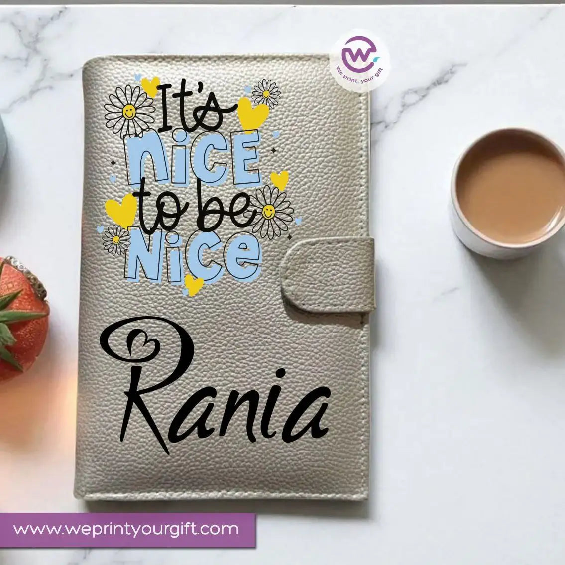 Leather Wallet for Women-Silver-Floral - WE PRINT