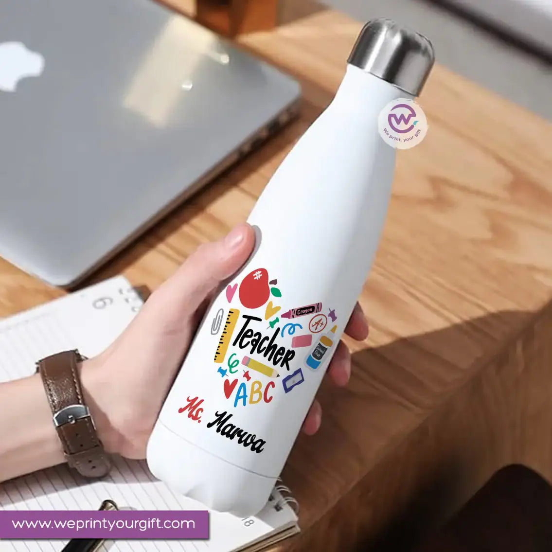 Custom Thermal Water Bottle-Teacher - WE PRINT