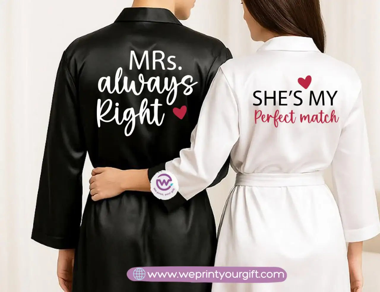 Bridal robe set- Couples - WE PRINT