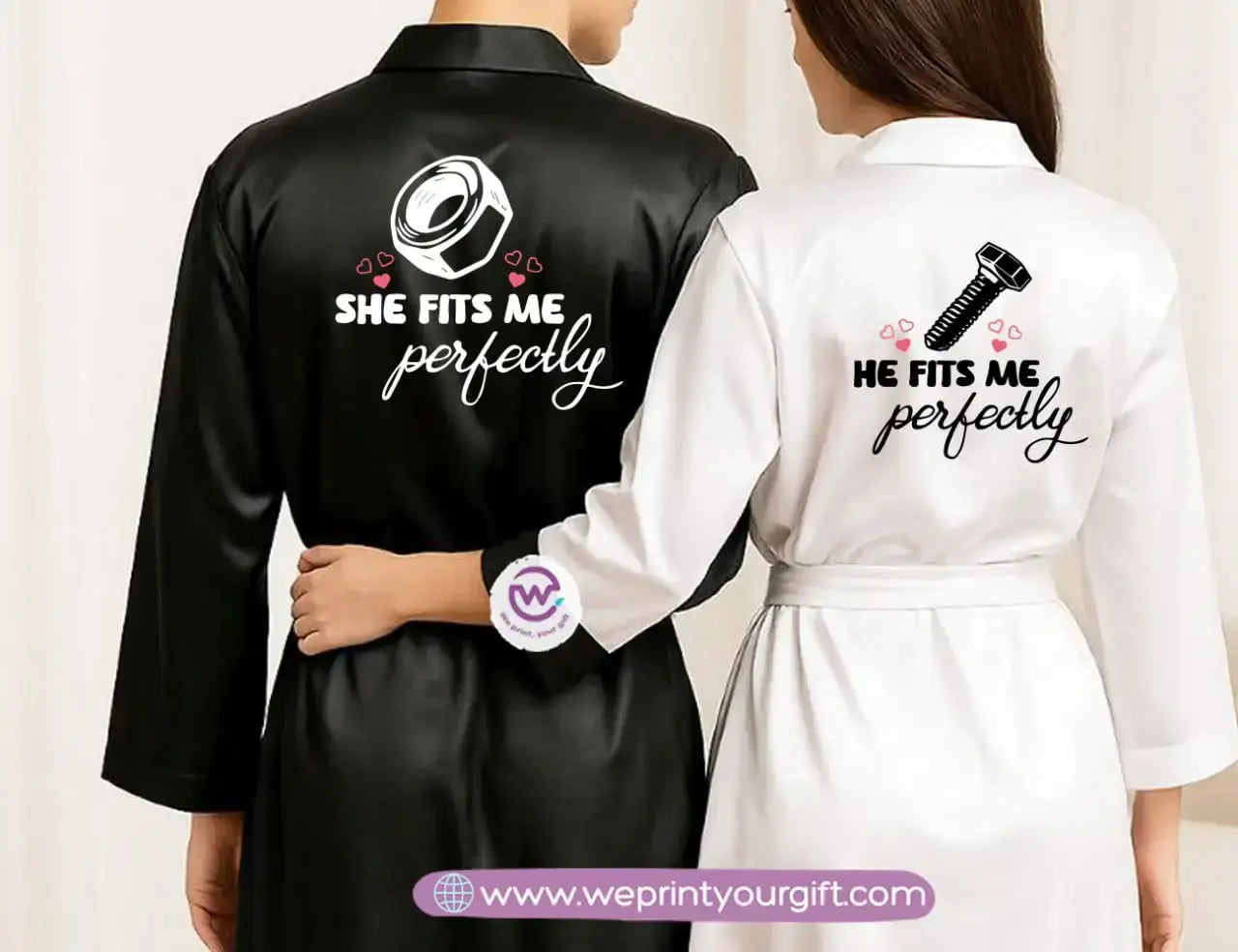 Bridal robe set- Couples - WE PRINT