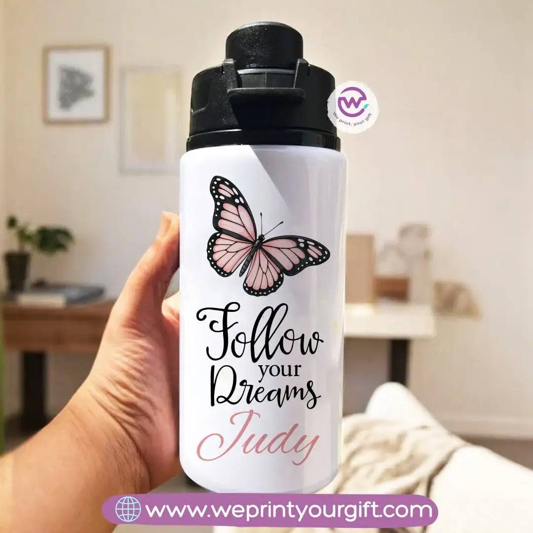 Water flask with name- Motivation - WE PRINT