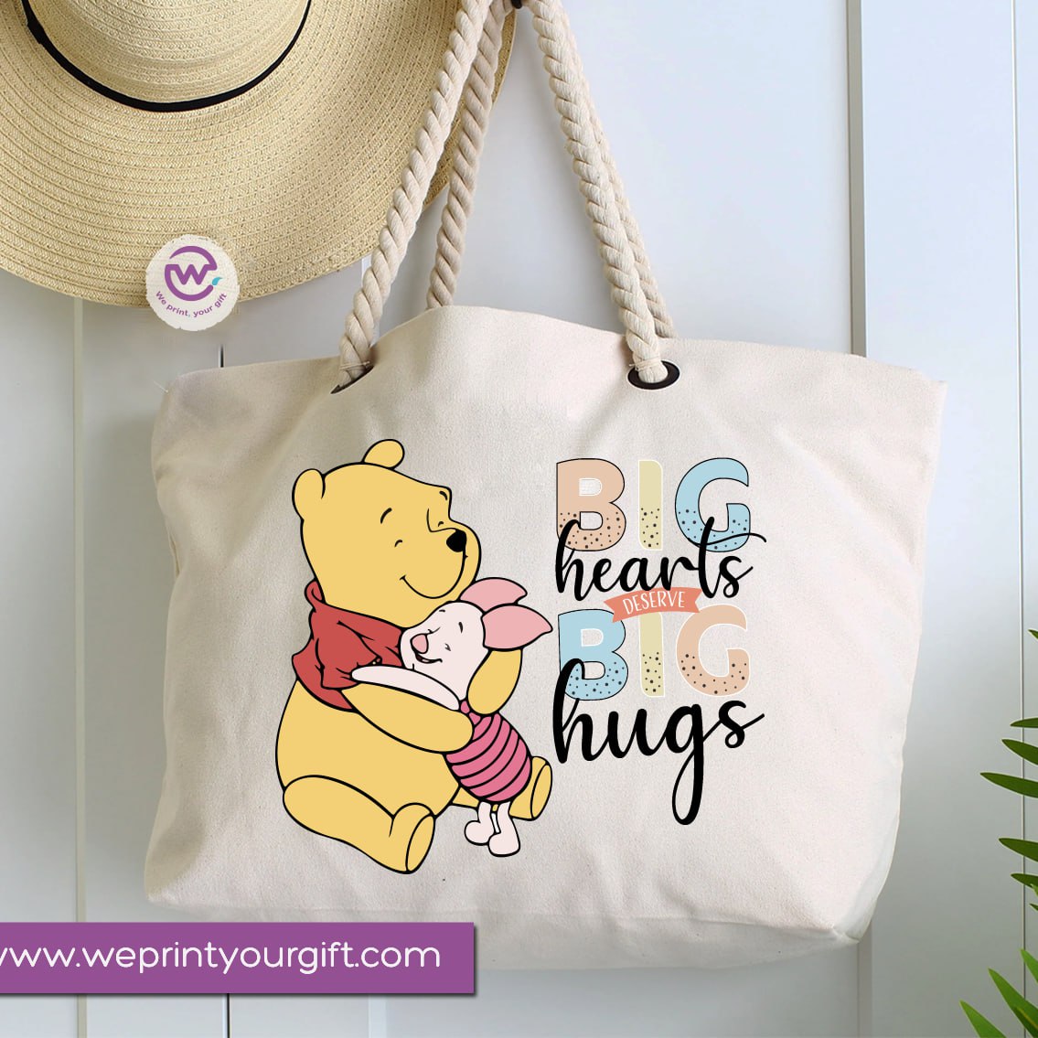 Custom Hand bag- Beach bag-Pooh