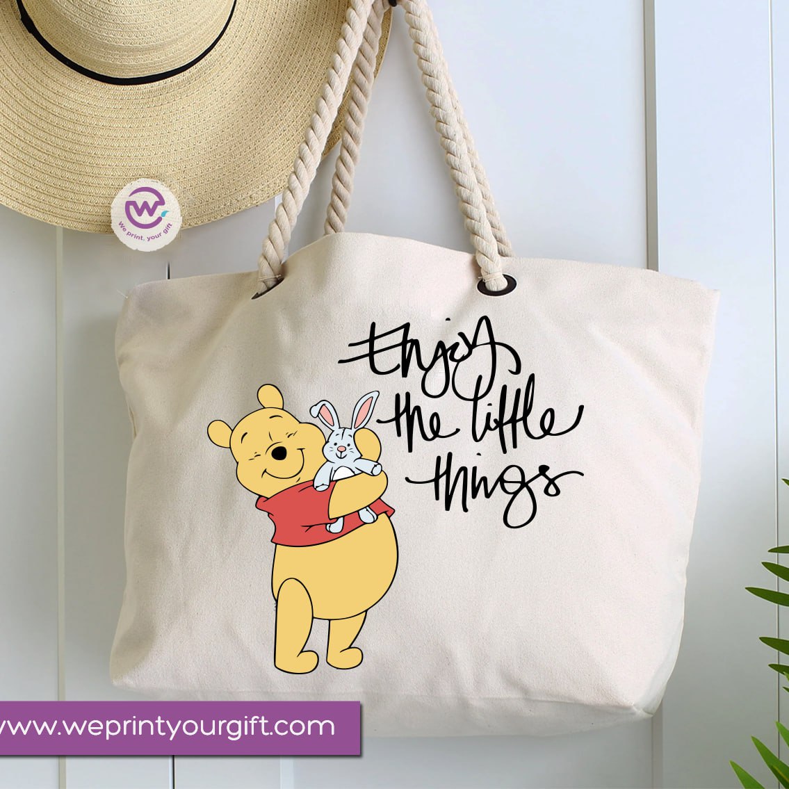 Custom Hand bag- Beach bag-Pooh