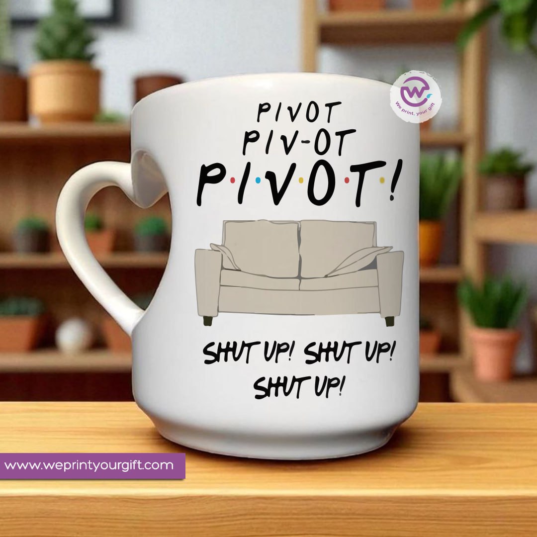 Heart handle ceramic mug- Friends