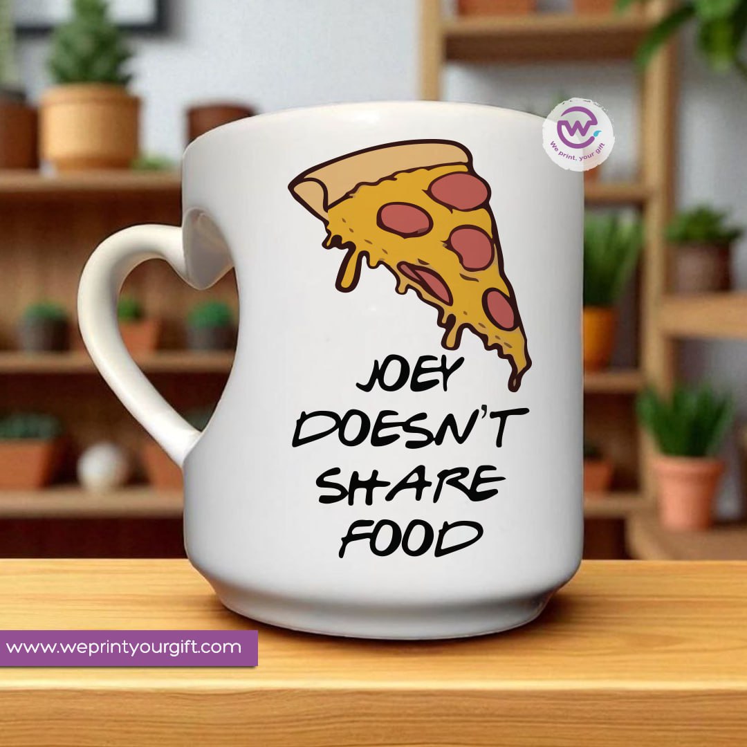 Heart handle ceramic mug- Friends