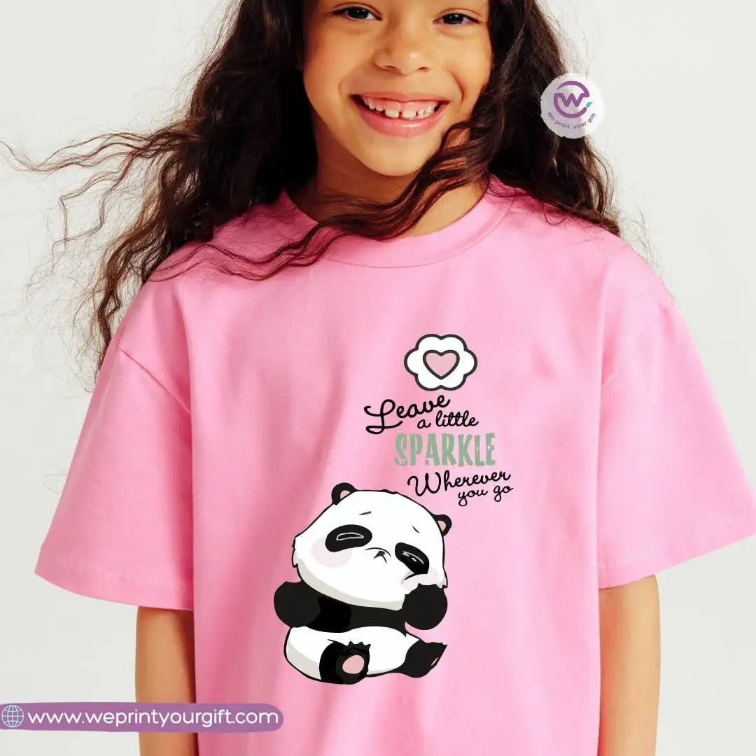 Kids T-shirt for girls- Panda - WE PRINT