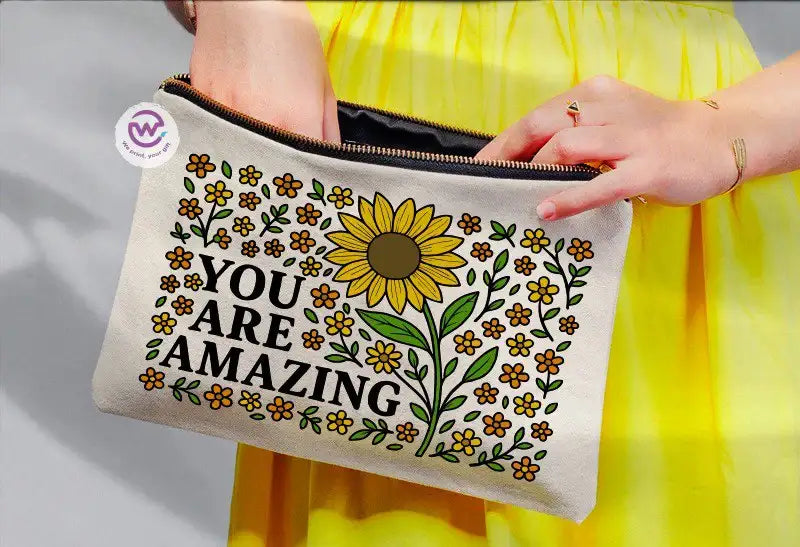 Fabric makeup case - English quotes - WE PRINT