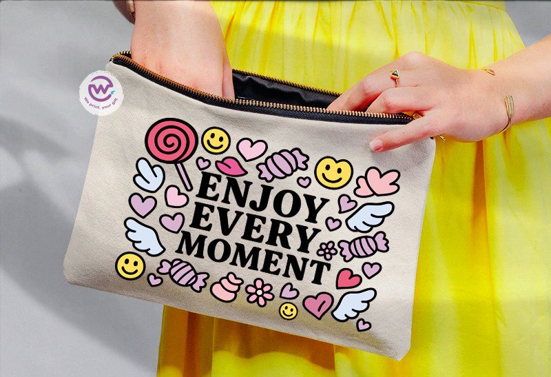 Fabric makeup case - English quotes