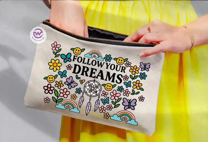 Fabric makeup case - English quotes - WE PRINT