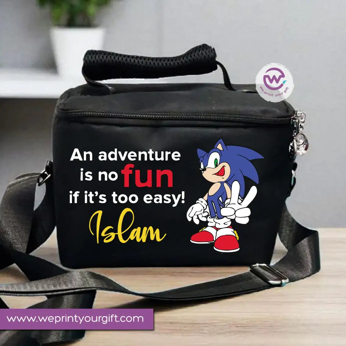 Lunch bag with names- Sonic - WE PRINT