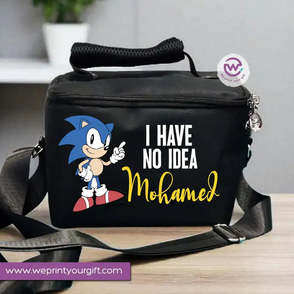 Lunch bag with names- Sonic - WE PRINT