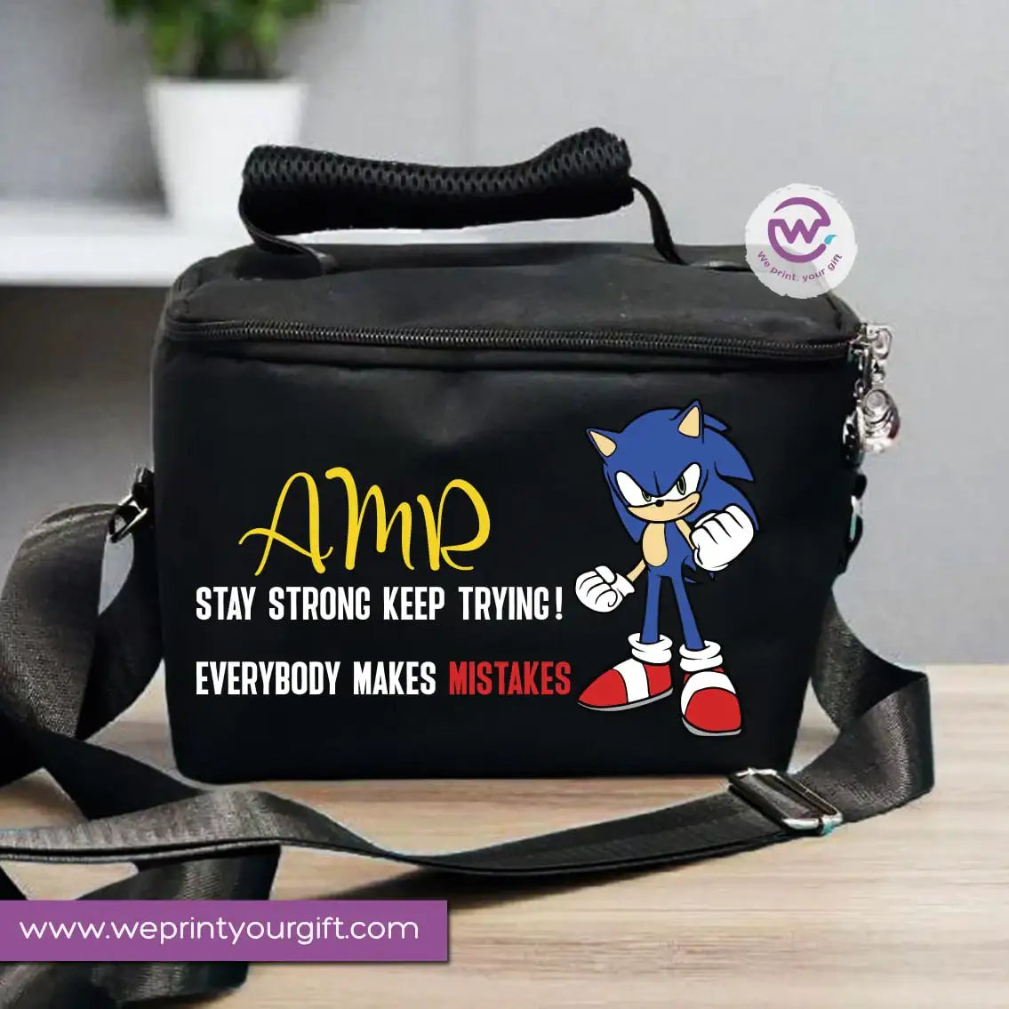 Lunch bag with names- Sonic - WE PRINT