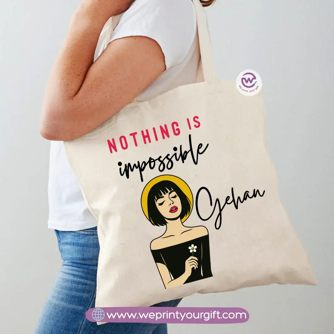 Tote bag for women- Floral- names - WE PRINT