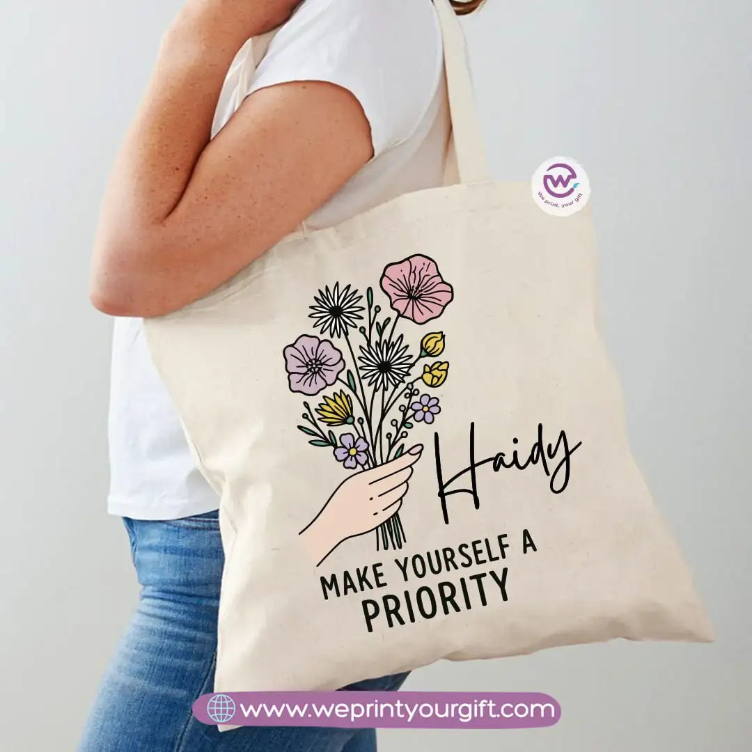 Tote bag for women- Floral- names - WE PRINT