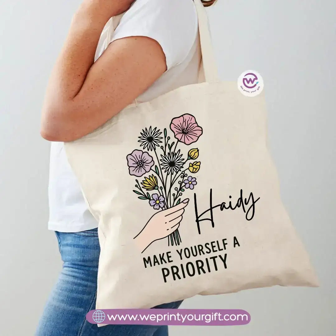 Tote bag for women- Floral- names - WE PRINT